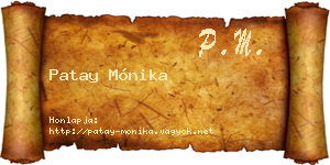 Patay Mónika névjegykártya